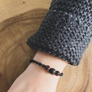 Bracelet Torsadé - Grenat