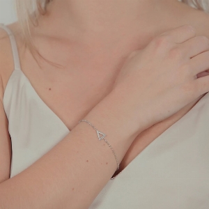 BRACELET LILY ARGENT