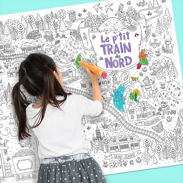 COLORIAGE GÉANT LE PETIT TRAIN DU NORD