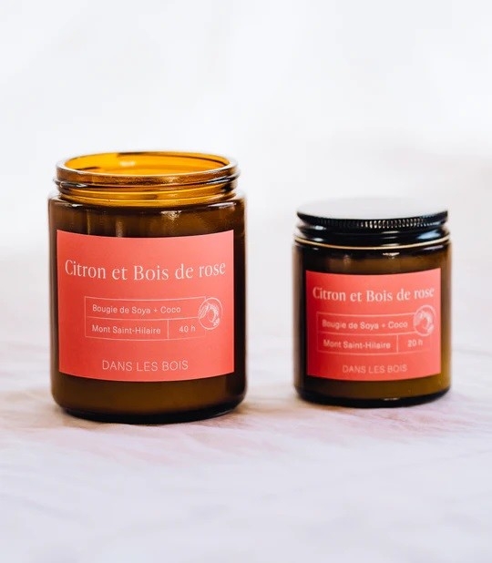 Chandelle - Citron et bois de rose