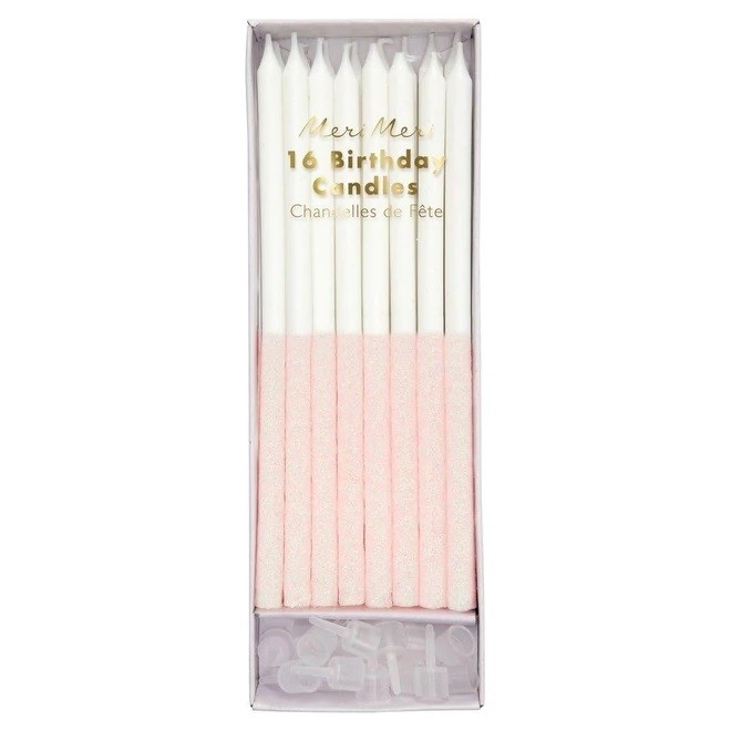 Chandelles de fête - 1/2 rose pâle