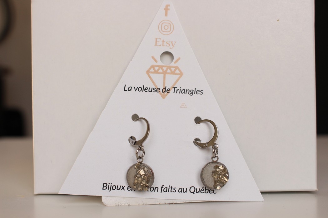 BOUCLES D'OREILLES CROCHET AVEC PAILETTE