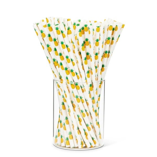 Grandes pailles compostables - Ananas