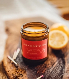 Petit chandelle 20h - Citron et bois de rose