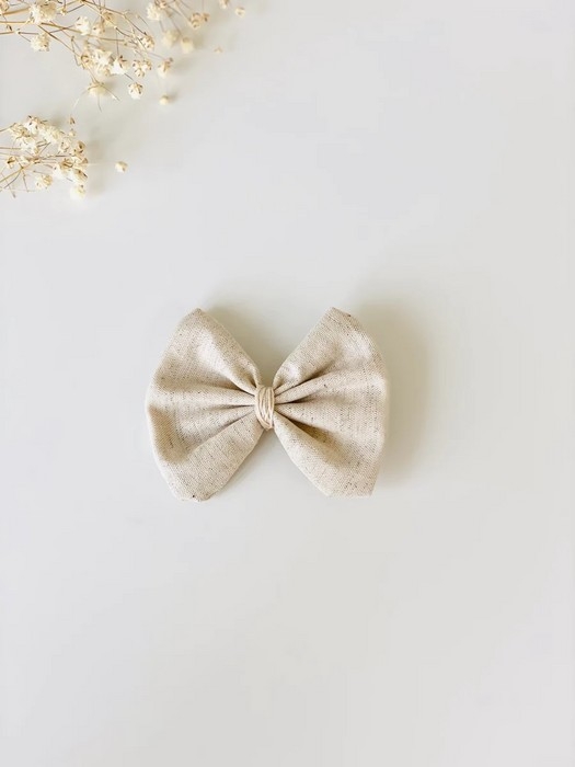 Boucle sur pincette - Ecrue