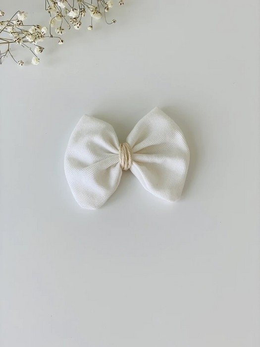 Boucle sur pincette - Blanc