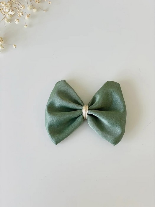 Boucle sur pincette - Satin Sauge
