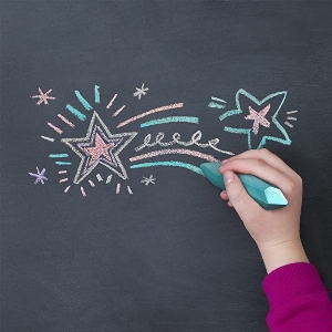 Craie en forme de crystaux