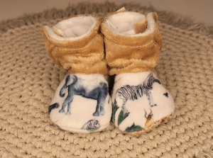 Pantoufles 6-12mois - Savane