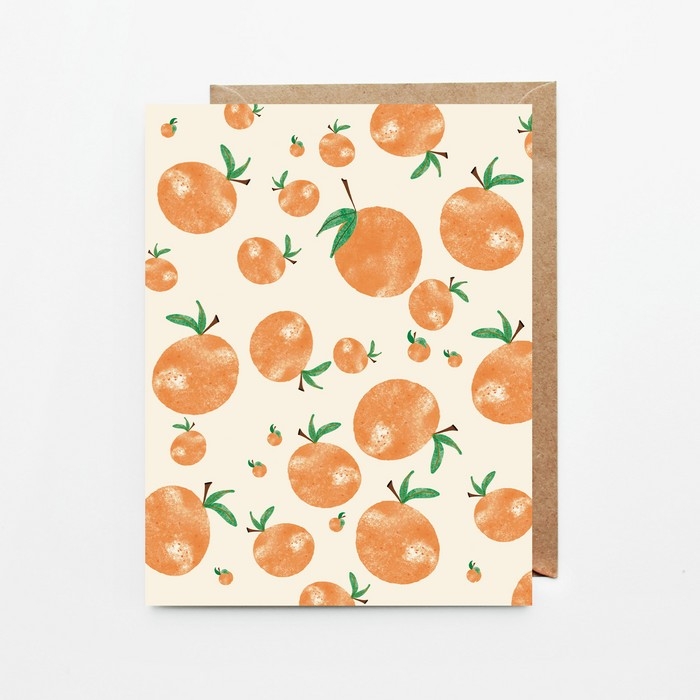 Carte Souhaits - Oranges