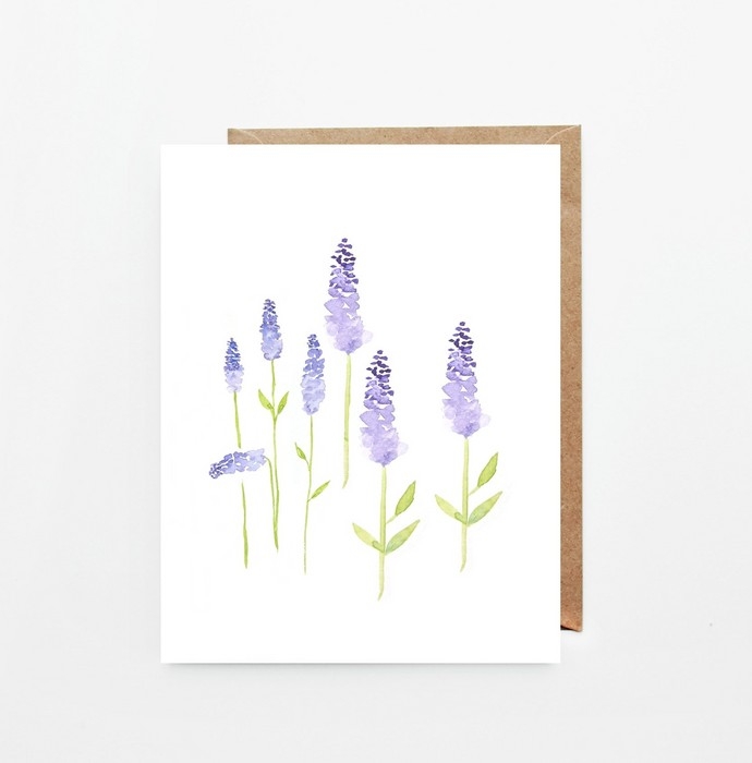 Cartes souhaits - Lavande