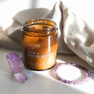 Bougie Méditation - Amétyste & Bracelet Suprise à l'interieur