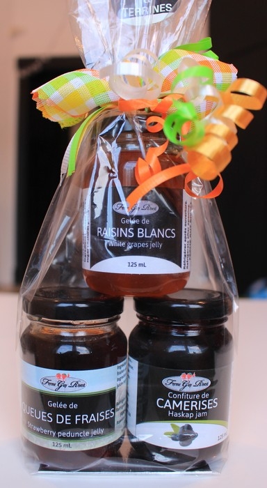 Trio de gelée - Raisins blanc, Queues de fraises, Camerises