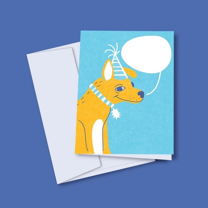 Cartes Souhaits - Chien