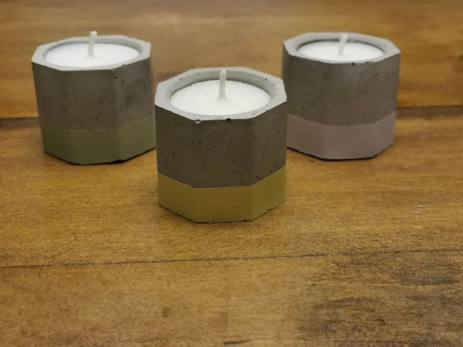 Chandelle Béton 40G - Lavande et Pruche