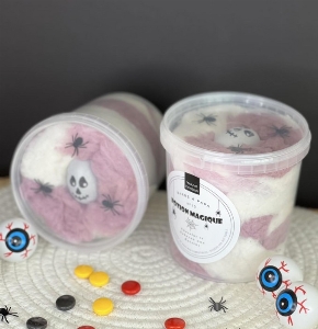 Barbe à papa Halloween - Chocolat et Sabayon aux raisins