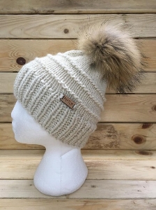 Tuques tricoté - Naturel 3-6mois