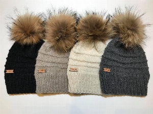 Tuques tricoté - Naturel 3-6mois