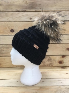 Tuques tricoté - Noir 3-6mois