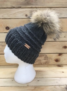 Tuques tricoté - Charcol 3-6mois