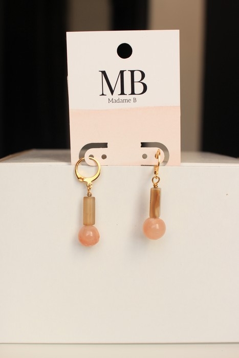 Boucle d'oreilles - Agate, aventurine
