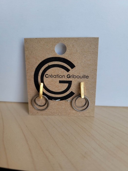 Boucles d'oreilles - or/argent