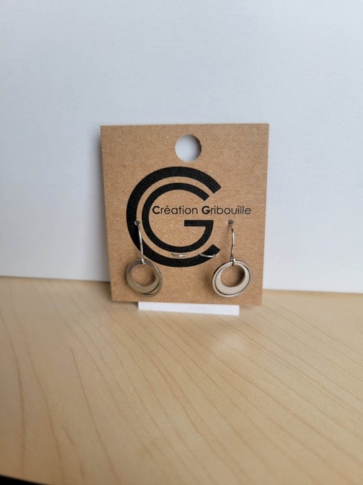 Boucles d'oreilles rondes - argent