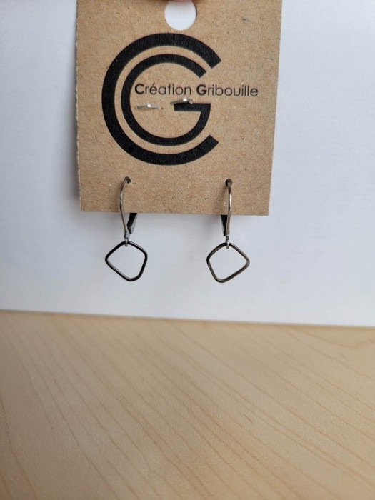 Boucles d'oreilles symétrique argent