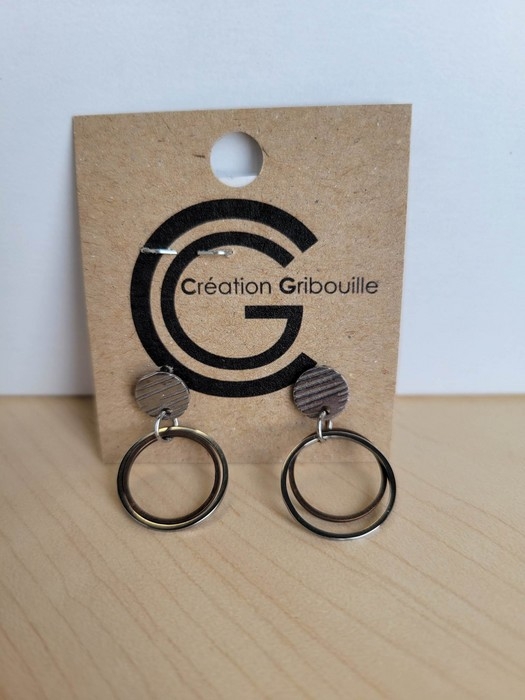 Boucles d'oreilles rondes argent