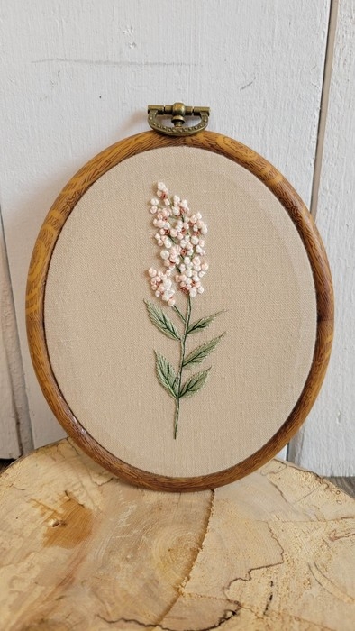 Broderie - Fleurs Roses