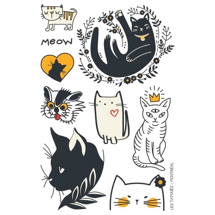 Tatouages temporaires - Chats