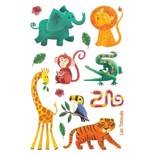 Tatouages temporaires - Jungle