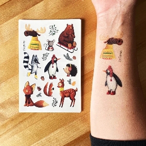 Tatouages temporaires - Animaux d'hivers