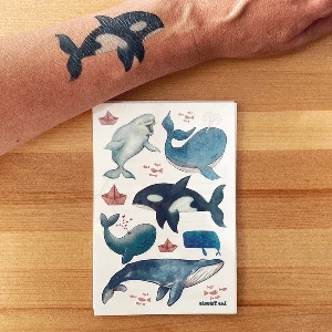 Tatouages temporaires - Baleines