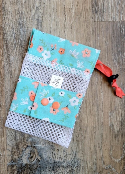 Pochette à shampoing petites fleurs