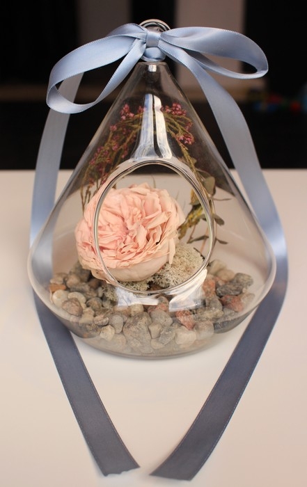 Bulle rose éternel - Ruban bleu