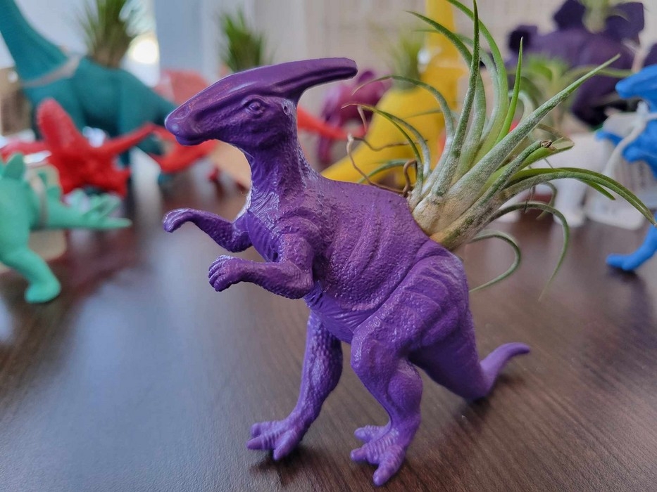 Petite jardinière - Parasaurolophus violet