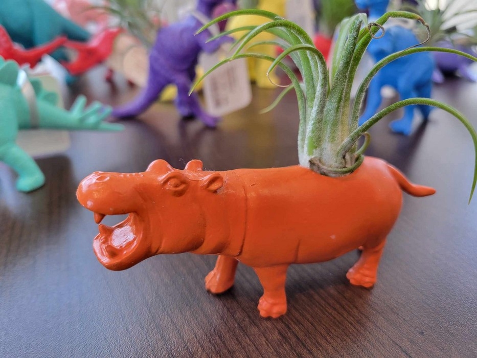 Petite jardinière - Hippopotame orange
