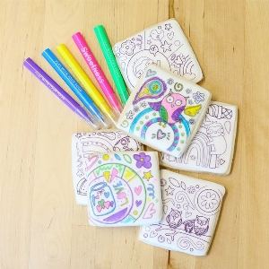 Biscuits à colorier - Ensem. 6 - Doodles