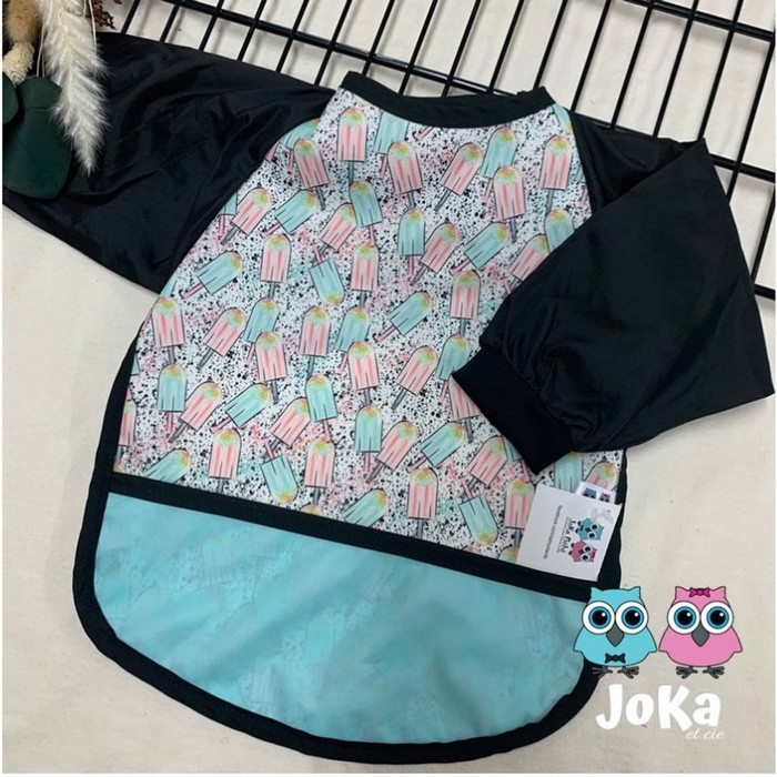 Bavette / Tablier avec manches - Popsciles / Turquoise