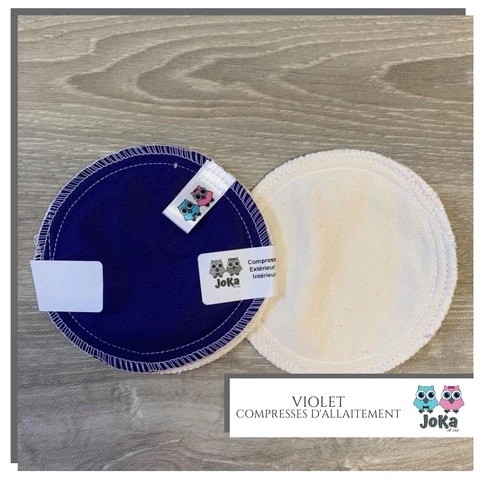 Compresse d'allaitement - Mauve