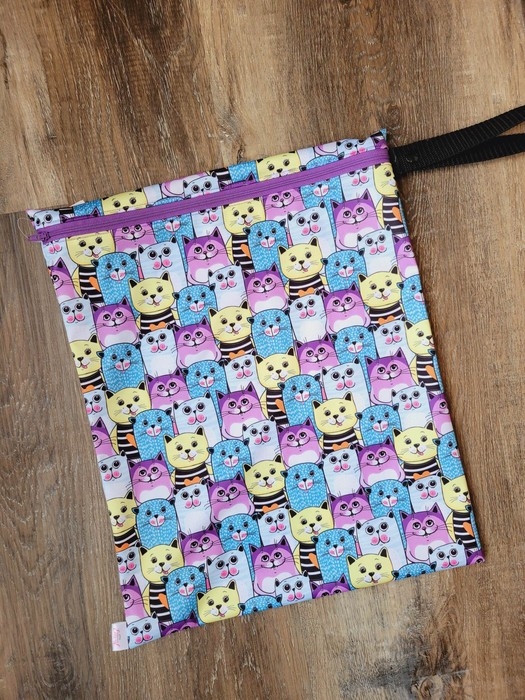 Sac réutilisable XXL - Chats multicolores