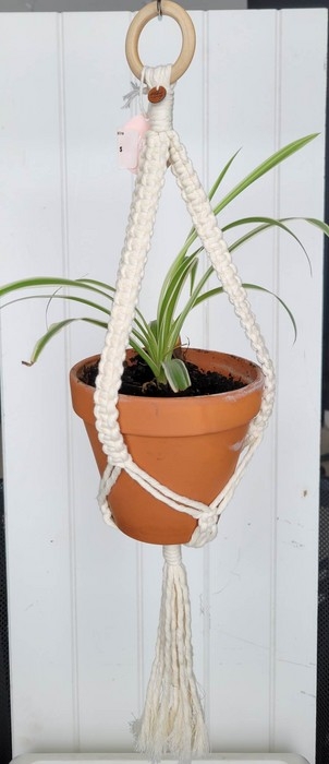 Support à plantes - tressé claire