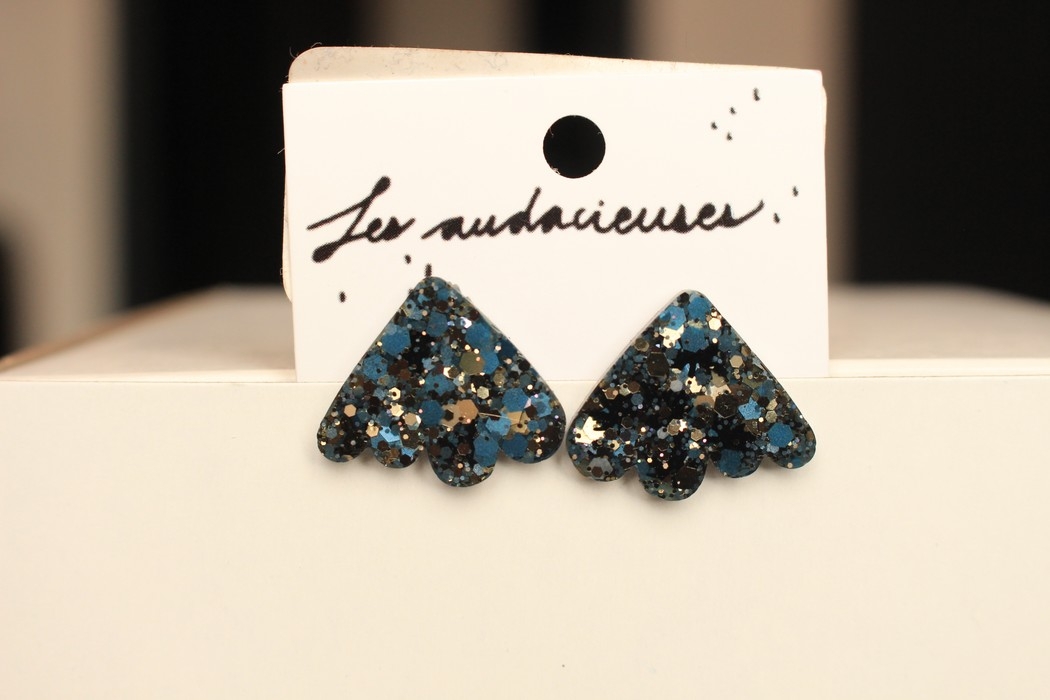 Boucle d'oreille - Flona tartes aux bleuets