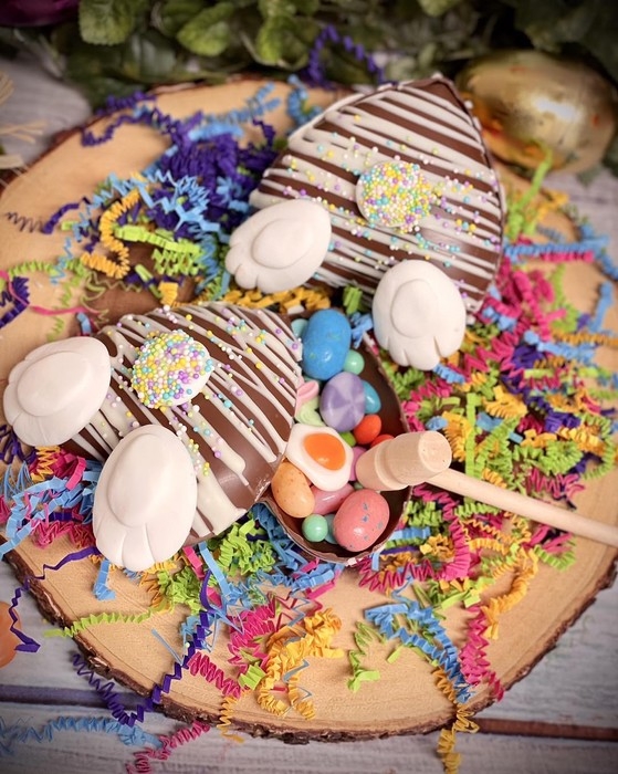 Pinatas popotin de lapin double - Chocolat blanc