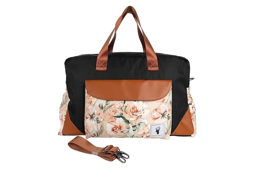 Sac à couches - Bandouillères extra large - Floral Pêche