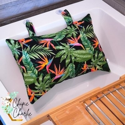 Coussin de bain - OIsseaux du paradis noir