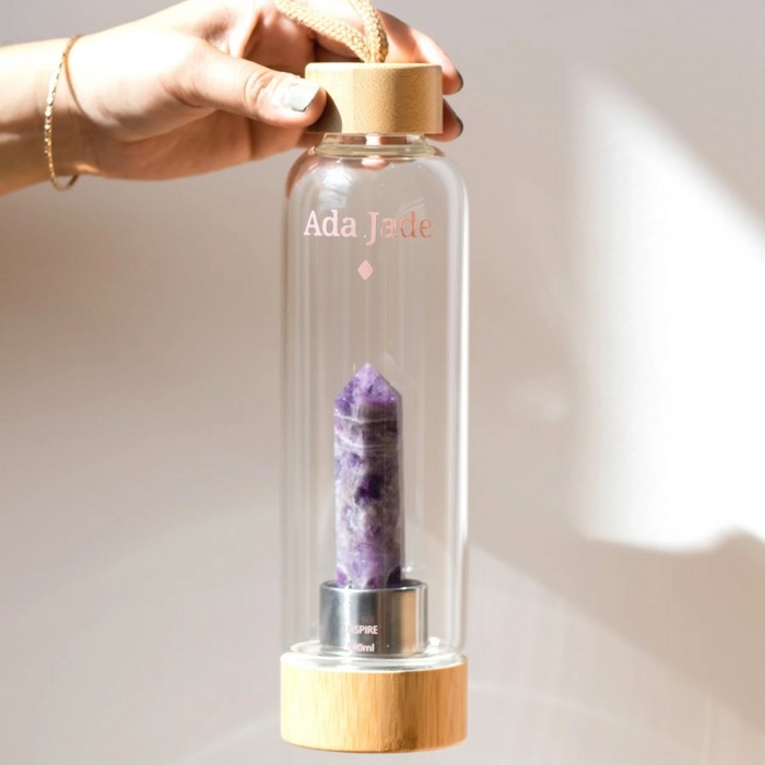 Bouteille en bamboo - Amethyste