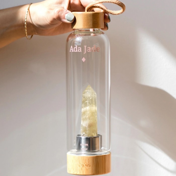 Bouteille d'eau en bamboo - Citrine