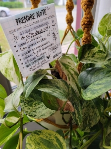 Affiche pour plante - Prendre Note